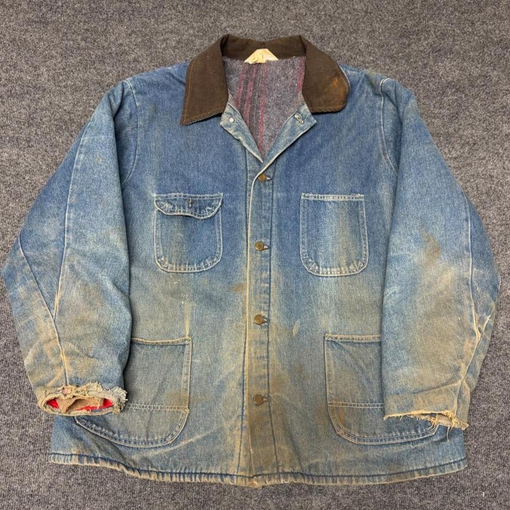 Vintage 1970s Key Imperial Lined Denim Chore Jacket